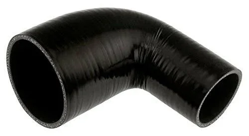 Black Silicone Hose - 3 1/2x22 x 2 1/2x22 90 Deg. Reducing Elbow