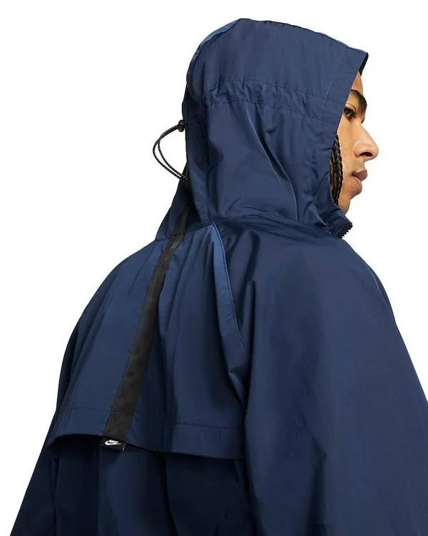 Nike Men's Sportswear Tech Essentials Windrunner Jacket in Blue/Midnight Navy Size Large - Nylon/Polyester