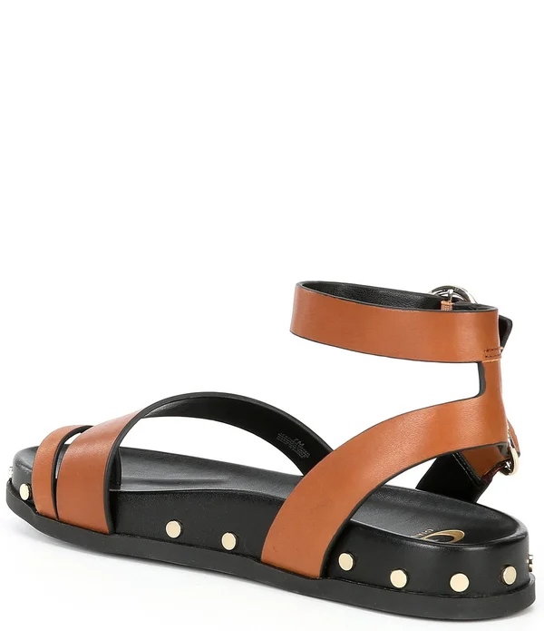 GB Main-Stage Leather Studded Toe-Loop Sandals - 7.5M