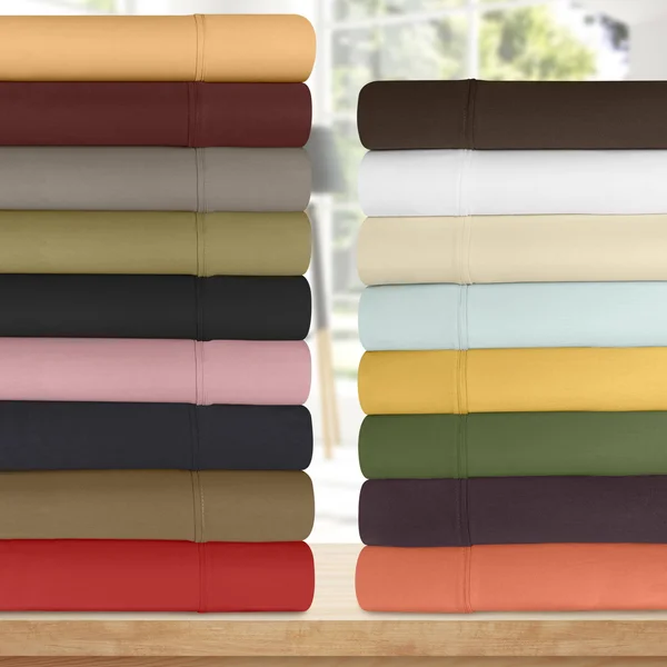 Egyptian Linens Outlet 300-TC Cotton Solid Sheet Set, Gold, Queen