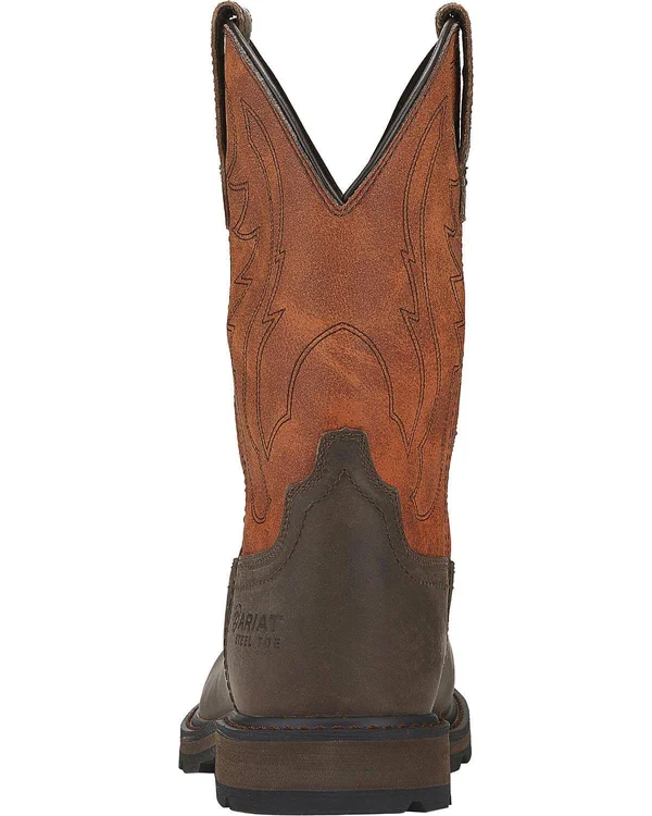 Ariat Groundbreaker Square Toe Steel Toe 11.5 Men's Brown