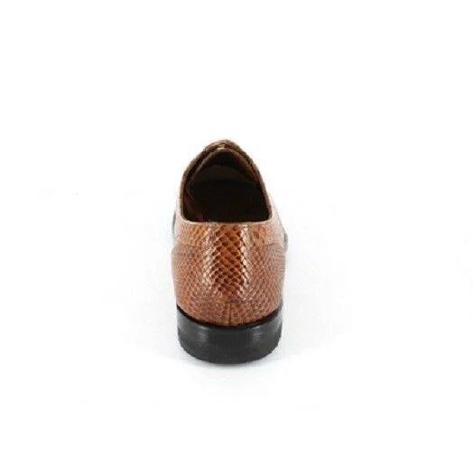 Stacy Adams Mens Madison Anaconda Print Oxford Tan 7.5