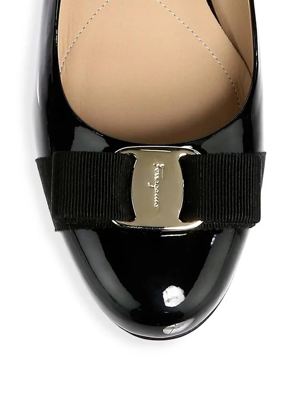Salvatore Ferragamo Varina Patent Ballet Flats - New Blush