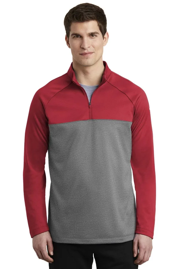 Nike Therma-Fit 1/2-Zip Fleece. NKAH6254 (Gym Red/Dark Grey Heather) S