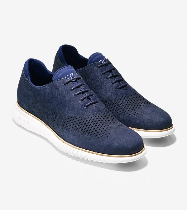 Men's Cole Haan 2.Zerogrand Wingtip - Size 7.5 M - Blue