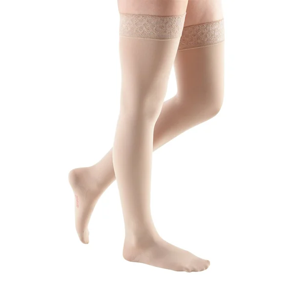 Mediven Comfort 15-20 mmHg, Thigh High Compression w/ Lace Band, Closed Toe