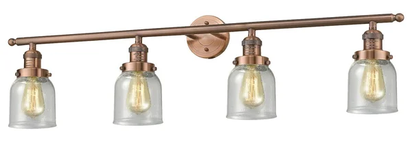 Innovations Lighting Small Bell 4 Light Bath Vanity Light 215 AC G54 (Antique Copper)