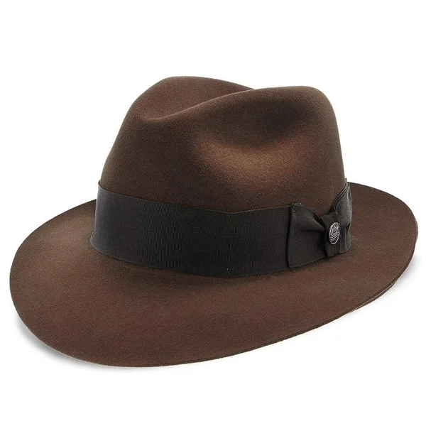 Stetson Temple Fur Felt Fedora Hat: Size: 7 1/2 Mink