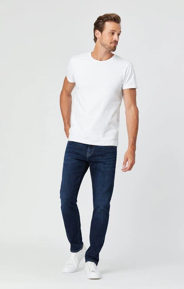 Mavi Men's Jake Slim Leg Jeans in Deep Feather Blue