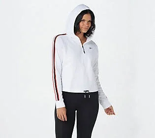 Reebok Workout Ready Quarter Zip Hoodie, Size 4X, White