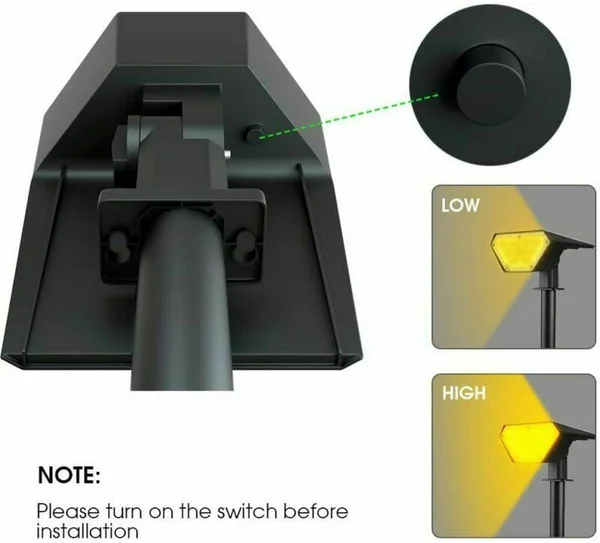 Biling Solar Spotlights Outdoor - 2-in-1 Solar Landscape Lights 12 LED Bulbs Sola
