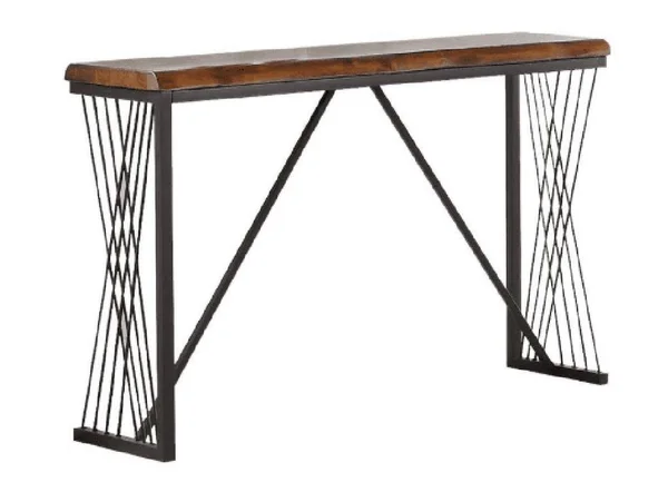 Acme Callum Sofa Table, Antique Oak & Black