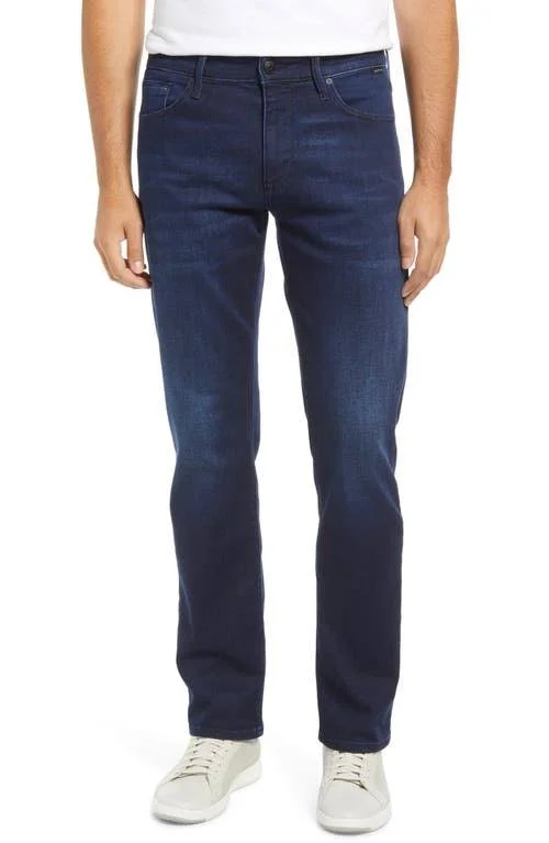 Mavi Men's Zach Straight Leg in Dark Brushed Athletic, Men's Jeans