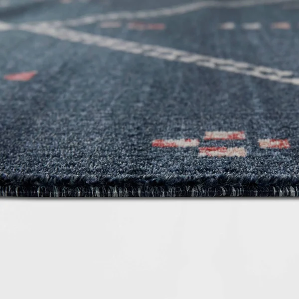 2&x7& Runner Dorset Plush Geo Rug Navy - Threshold