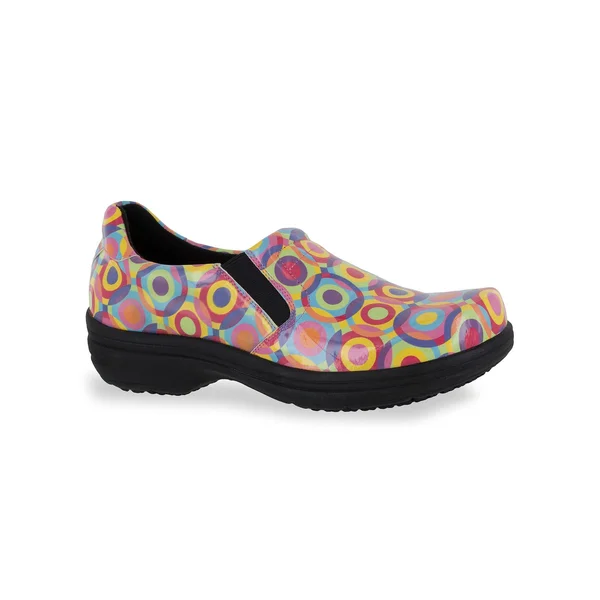 Easy Works by Easy Street Bind Work Shoes 10 M Bright Circle Patent