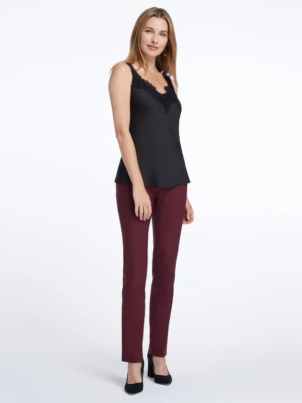 Nic+Zoe Plus Wonderstretch Pants, Women's, Size: 16W, Port