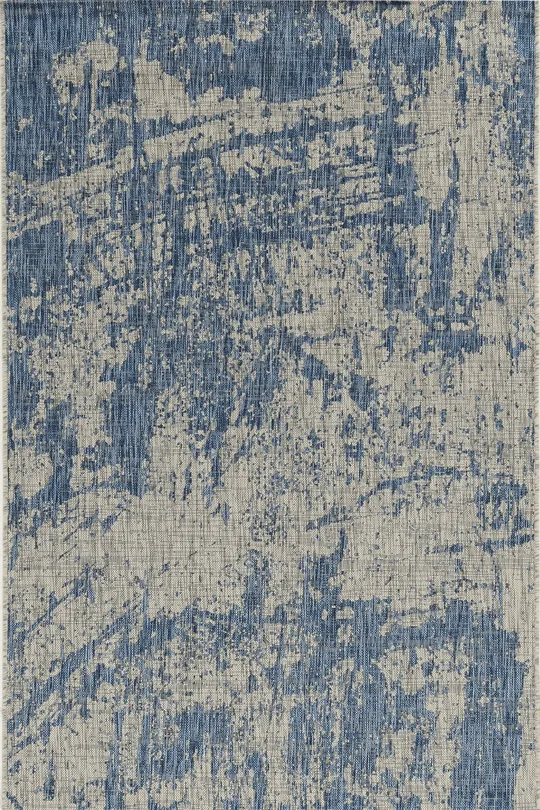Kas Provo 5760 Grey/Denim Strokes Area Rug 7&10x22 Round