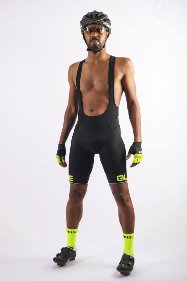 Alé Solid Corsa Bib Shorts Black Yellow S