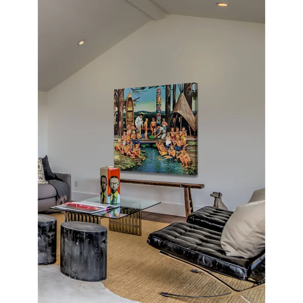 Marmont Hill Watermelon at Camp Stevan Dohanos Painting Print on Canvas 32 x 32