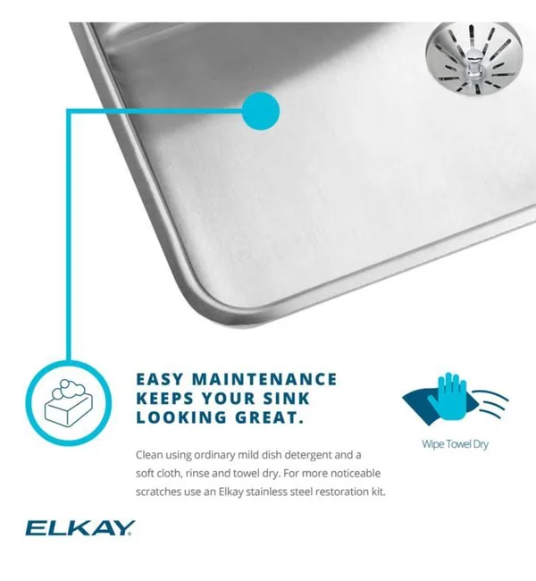 Elkay Pursuit PLAUH2115 Utility Undermount Stainless Steel Sink