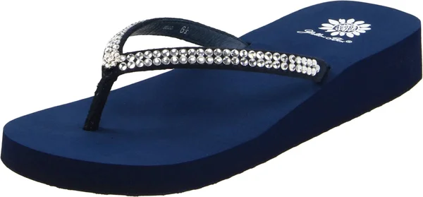 Yellow Box Women's Jello Sandal Flip Flop-Navy-8