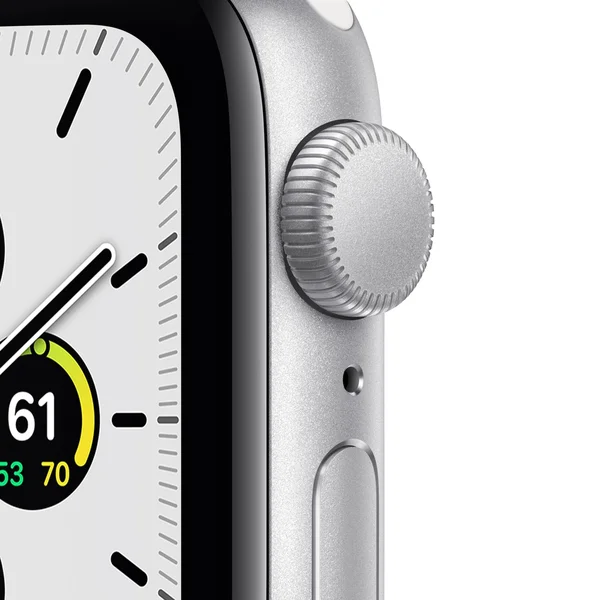 Apple Watch SE - 40mm - GPS - Silver Aluminum Case - White Sports Band