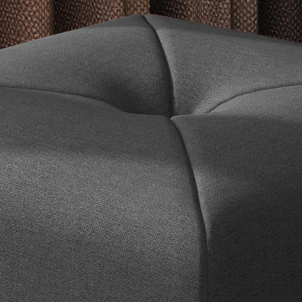 Christopher Knight Home Cayla Fabric Square Ottoman, Dark Charcoal