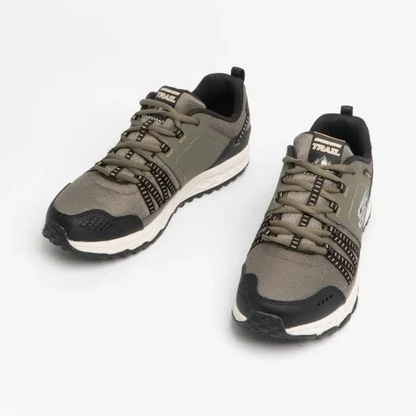 Skechers Escape Plan Olive Black Mens Trainers 51591 in Size 10