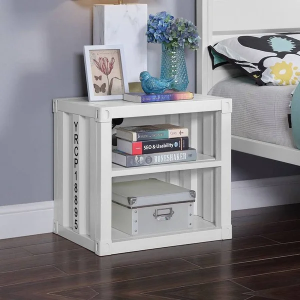 Acme Cargo Nightstand (usb), White