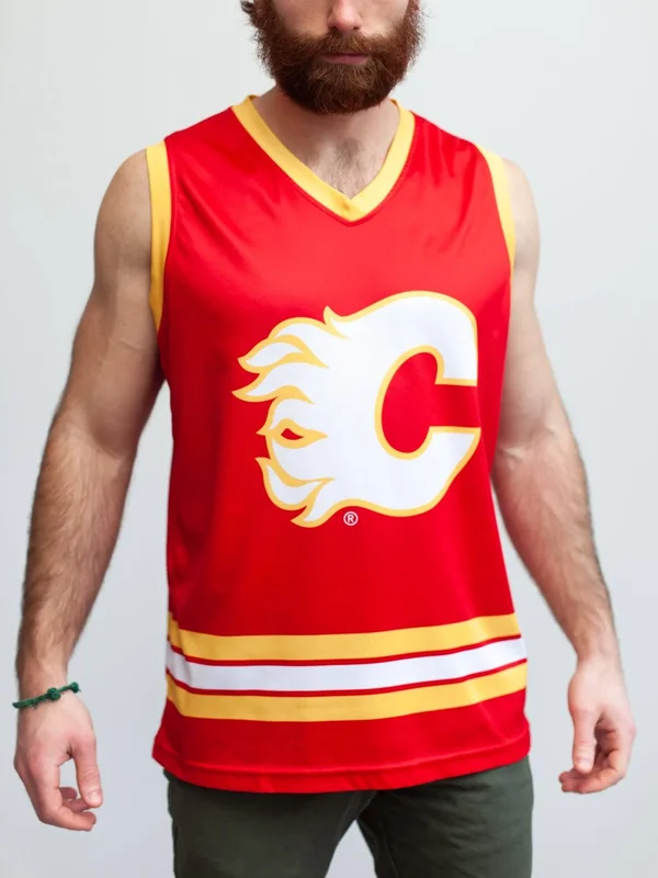 Calgary Flames Alternate Hockey Tank XL, Red, Polyester