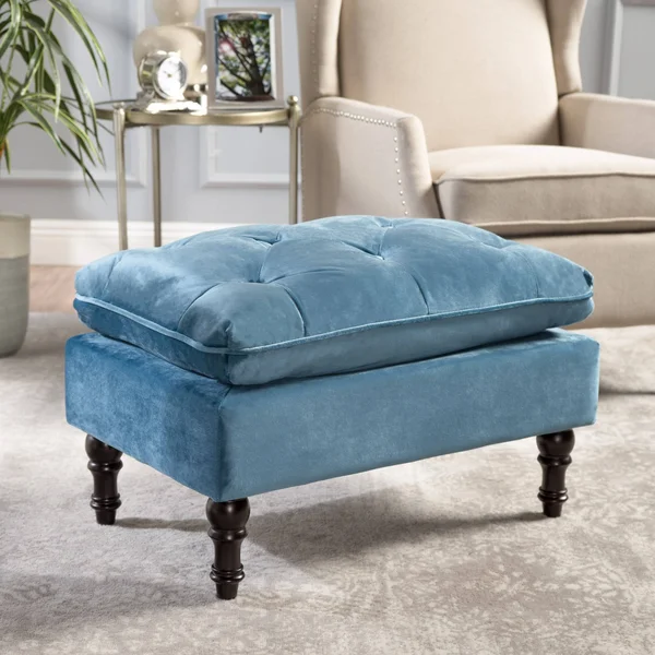 Cordoba Grey Tufted Ottoman