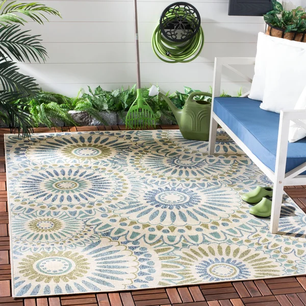 Safavieh Veranda Sissy Indoor/ Outdoor Patio Backyard Rug - 5&3x22 x 5&3x22 Round - Chocolate/Terracotta