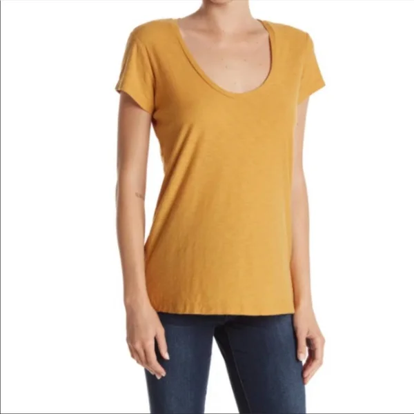 James Perse Tops - James Perse Classic Scoop Neck Comet Womens Teesz1nwt, Color: Orange/Yellow, Size: S, Savinapetkova&s Clos