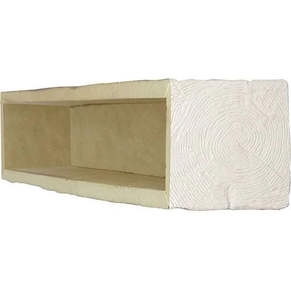 Ekena Millwork MANURW06X08X48UN 6x22H x 8x22D x 48x22W Riverwood Faux Wood Fireplace Mantel - Factory Prepped, Ready for Paint