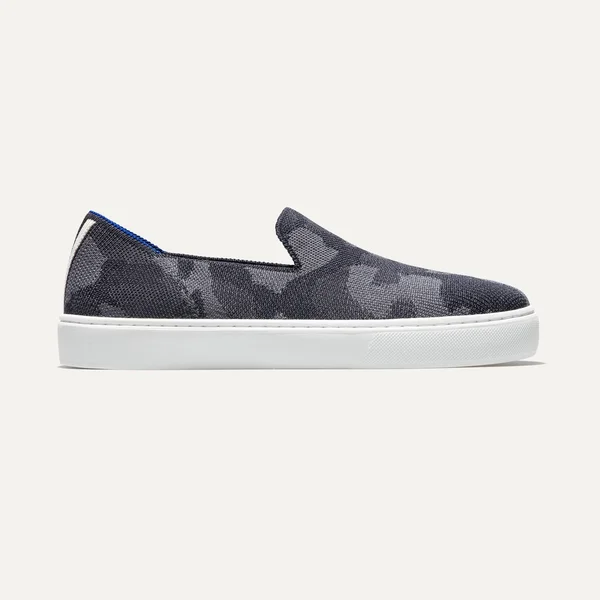 Rothy&s Grey Slip-On Sneakers, Grey Camo, Size 10.5