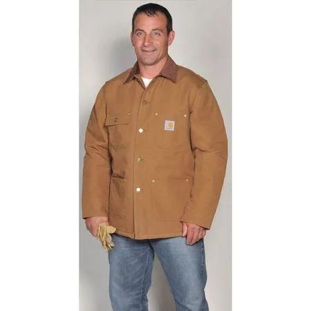 Carhartt Brown Blanket Lined Duck Chore Coat