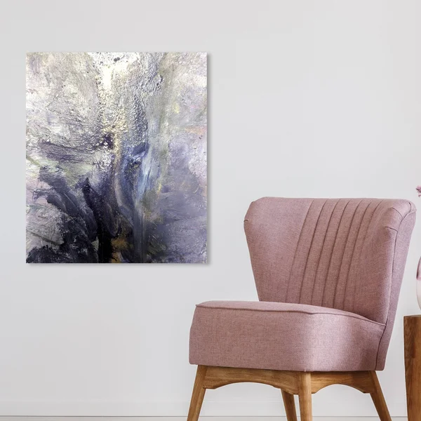 Oliver Gal &Dreaming Abstract Silver& Abstract Wall Art Canvas Print - Purple (24 x 28)
