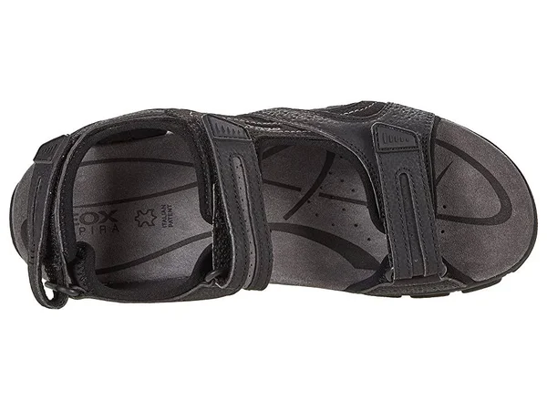 Geox Strada Sandal - Black - Leather Sandals