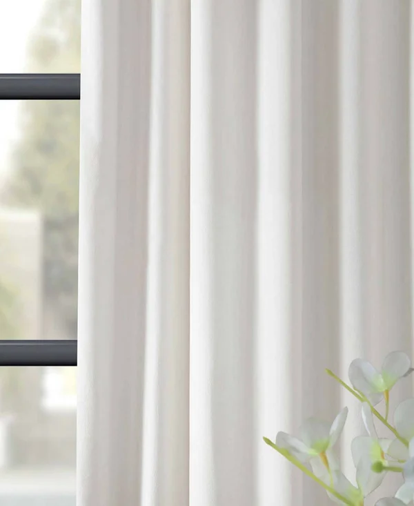 Half Price Drapes VPCH-120601-108 Signature Blackout Velvet Curtain, Ivory, 50 x 108