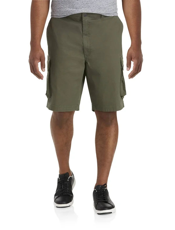 Big & Tall True Nation Stretch Ripstop Cargo Shorts - Green - Size 60 - Men's, Size 60