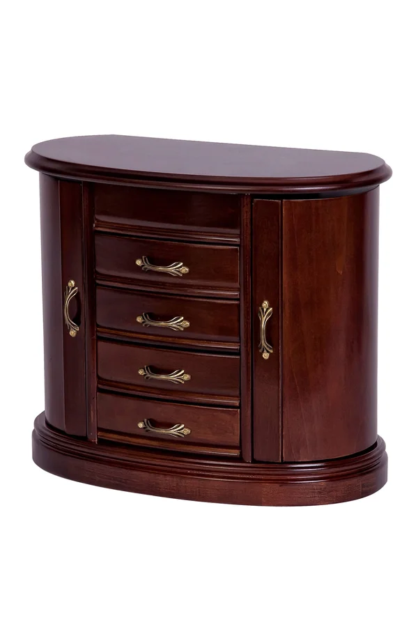 Mele & Co. Heloise Wooden Jewelry Box (Walnut Finish)