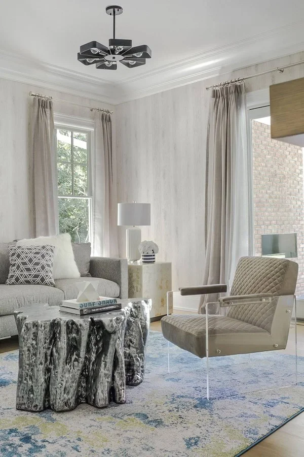 Safavieh Malena Acrylic Arm Chair - Taupe