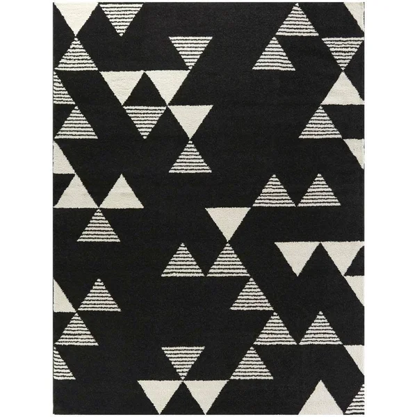 BALTA Phoebe Charcoal 4 ft. x 6 ft. Modern Geometric Area Rug - Grey