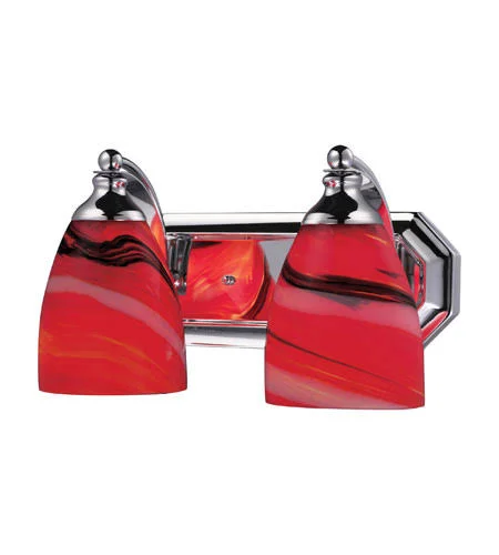 Bathroom Vanity 2 Light with Polished Chrome Finish Candy Glass Medium Base 14 inch 120 Watts - World of Lamp WLA1421