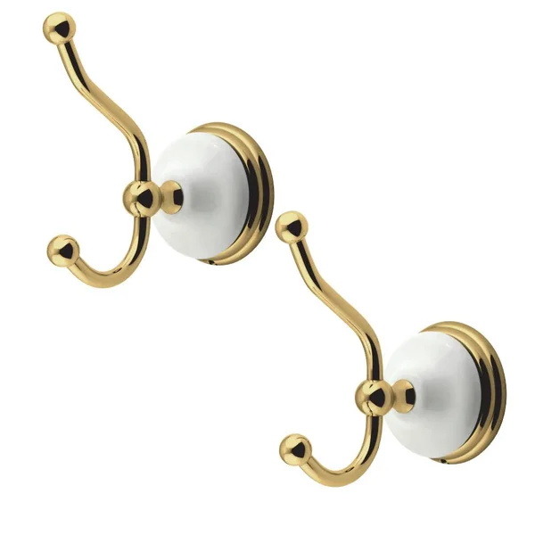 Kingston Brass Bak1117pb Victorian 2 Piece Robe Hook Polished Brass