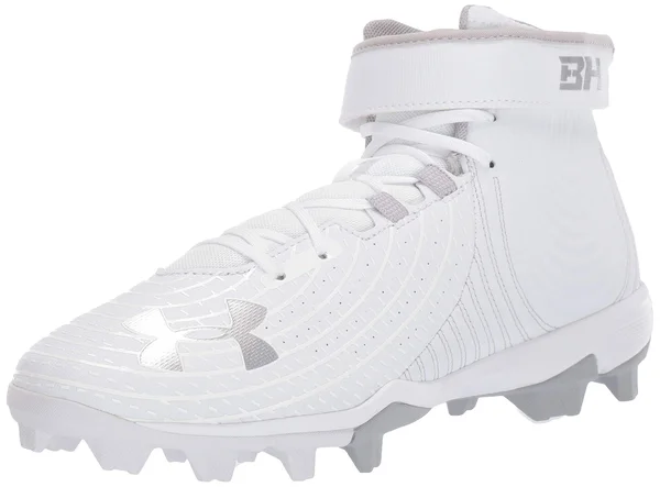 Under Armour Men's Harper 4 Mid RM Baseball Cleats - White - 7.5