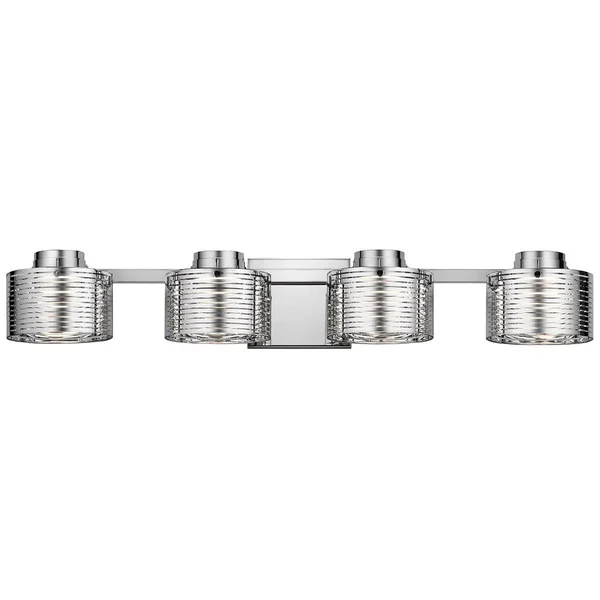 Elan 85057CH Santora Vanity, 4-Light LED, Chrome