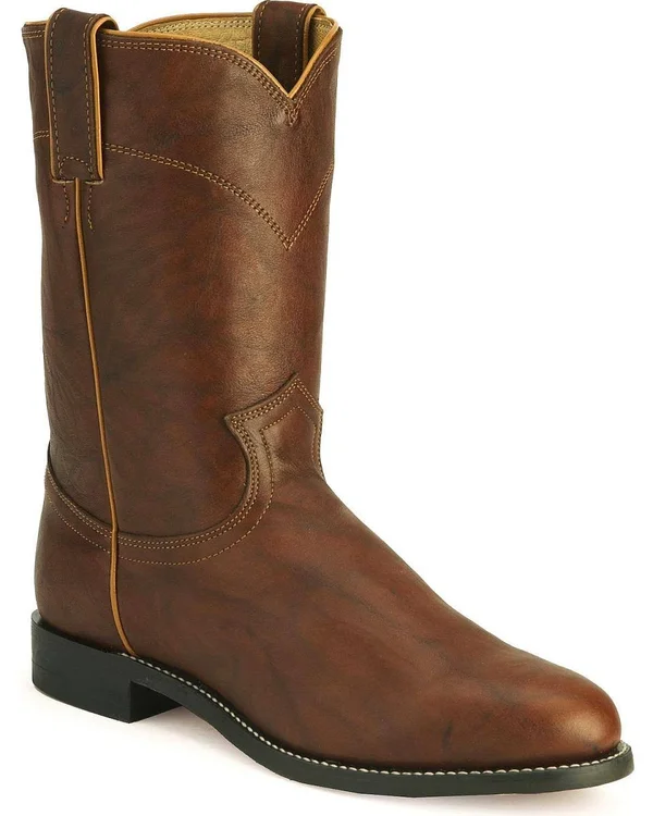Justin Men's Jackson Roper Chestnut Western Boots - 3163 - Size 11