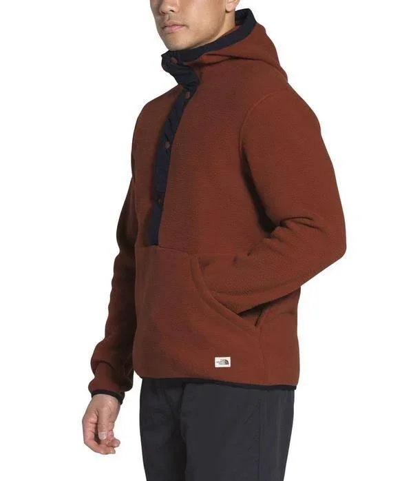The North Face Men's Carbondale ¼ Snap Hoodie - Large, Brandy Brown/Aviator Navy