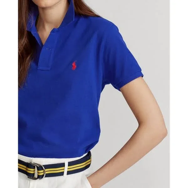 Ralph Lauren Women's Classic Fit Mesh Polo Shirt - Size S in Heritage Royal